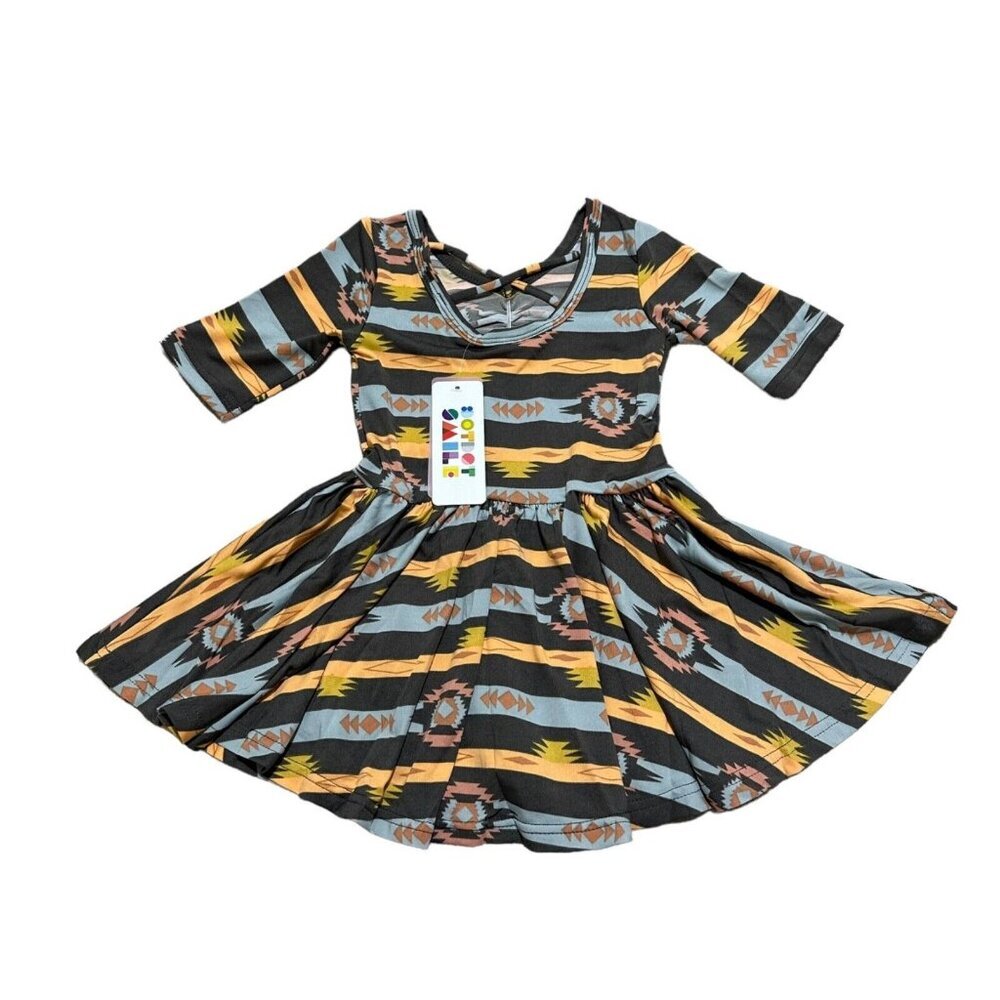 Dot Dot Smile Toddler Girls Size 2T Aztec Print Ballerina Twirl Dress NWT - Picture 2 of 6